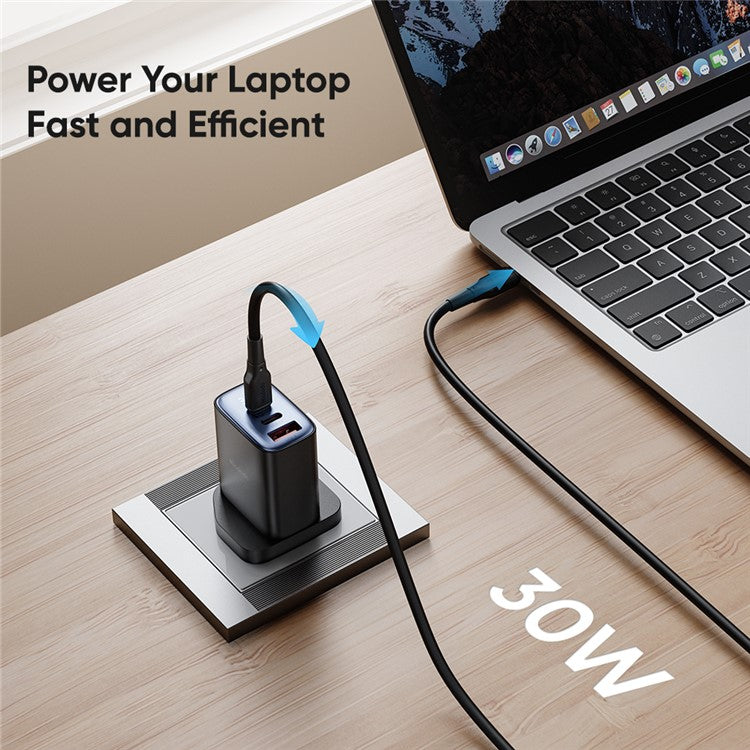 MCDODO CH-2170 30W 3-Port Digital Display Fast Charger (Dual Type-C+USB-A), UK Plug - Black