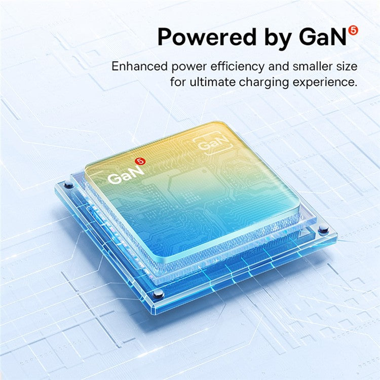 BASEUS Palm Fast Charger Portable 2 Type-C+USB-A 65W GaN Power Adapter, UK Plug - White