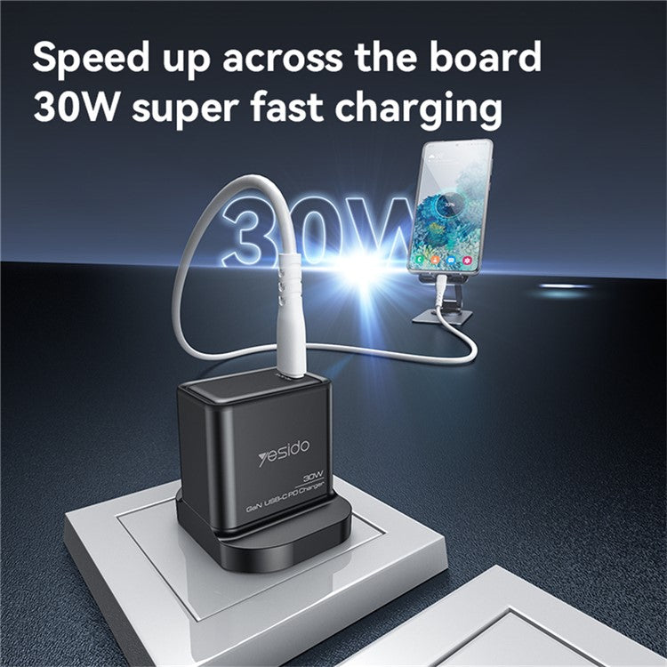YESIDO YC82 PD 30W Fast Charging Power Adapter Type-C Single Port GaN Wall Charger