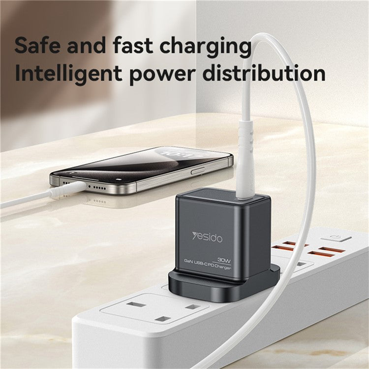 YESIDO YC82 PD 30W Fast Charging Power Adapter Type-C Single Port GaN Wall Charger