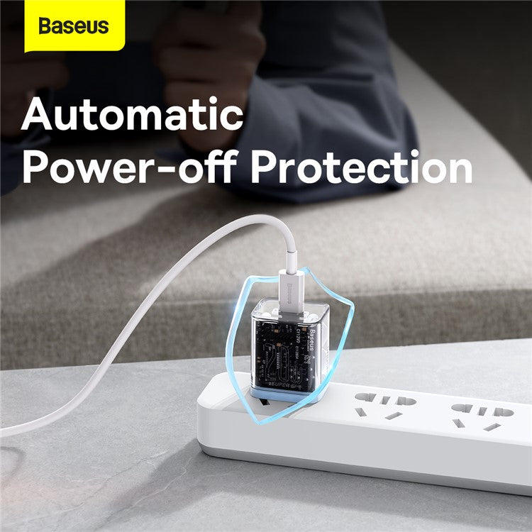 BASEUS Super Si Quick Charger Type-C Port 20W CN Plug Power Adapter - Blue