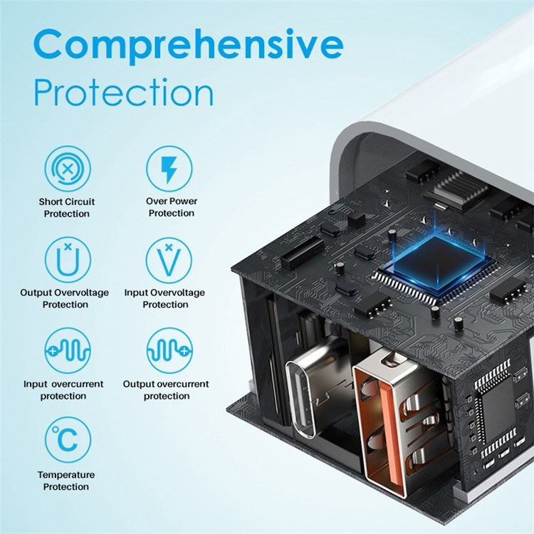 NORTHJO NOPD200601AU PD 20W Type-C Port Home Travel Wall Charger Fast Charging Power Adapter - AU Plug/White