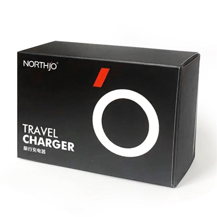 NORTHJO NOPD250602AU USB QC3.0 + Type-C PD 25W Fast Charging Adapter Dual Port Wall Charger - AU Plug/Black