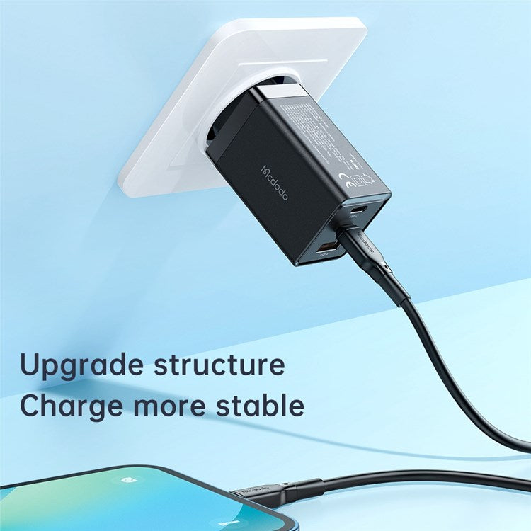 MCDODO MDD 65W GaN5 Mini Fast Charger USB + Dual Type-C Travel Power Adapter - EU Plug