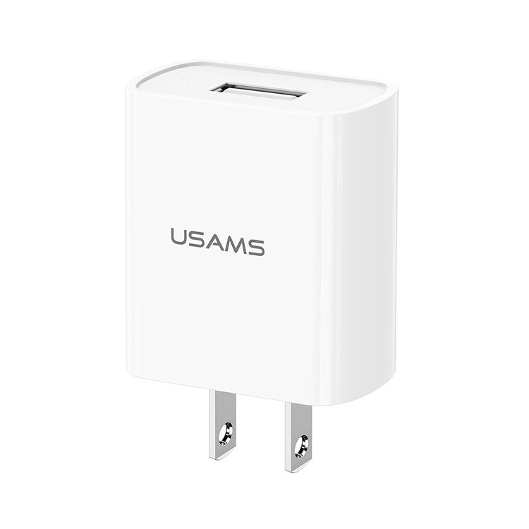 USAMS T21 Fast Charger Adapter Portable Wall Charger Block Mini Travel Charger Set with Type-C Cable for Samsung, Huawei (US Plug)