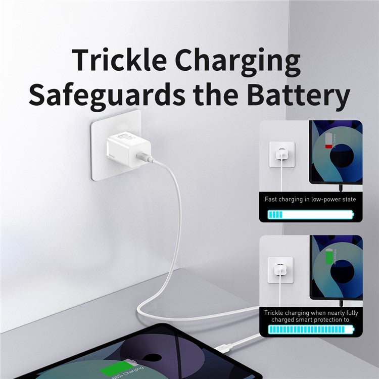 BASEUS Super Si Series Quick Charger Type-C 30W CN Plug Wall Charger - White