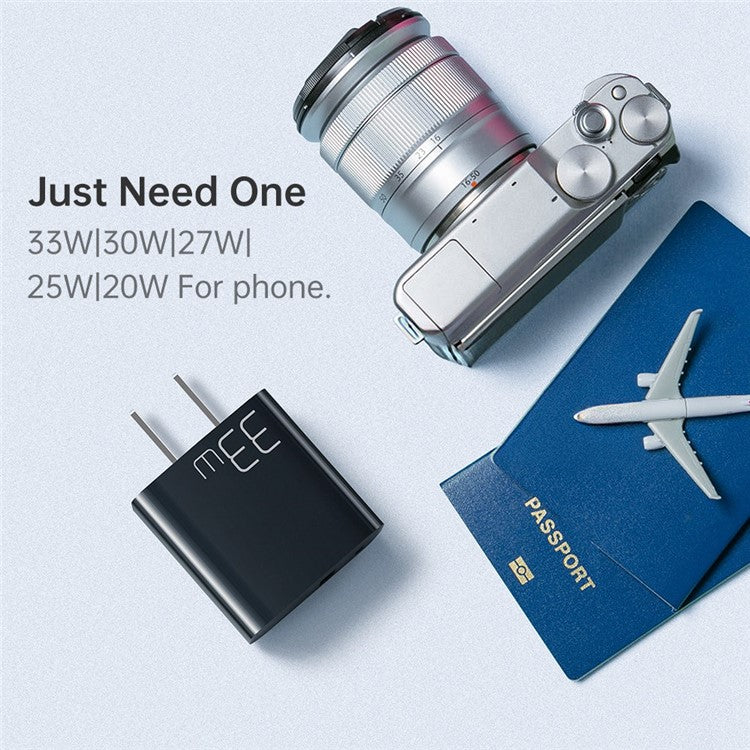 MCDODO CH-0862 MDD PD 33W USB-A+Type-C Dual-Port Charger Block Wall Charger Adapter Portable Quick Charger Set with Type-C to Type-C Cable - US Plug