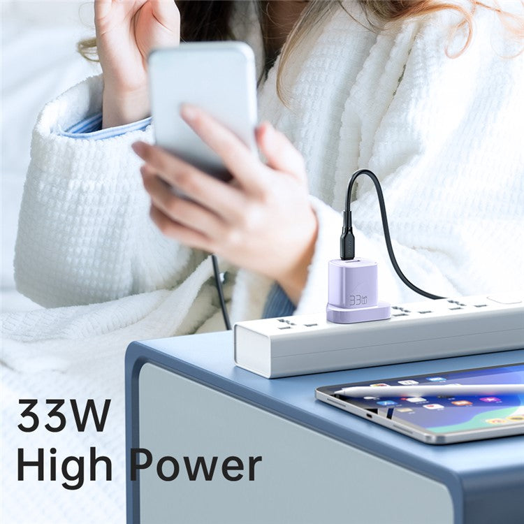 MCDODO MDD Nano Series PD 33W USB-A + Type-C Fast Charging Adapter Dual Port Wall Charger - UK Plug / Pink