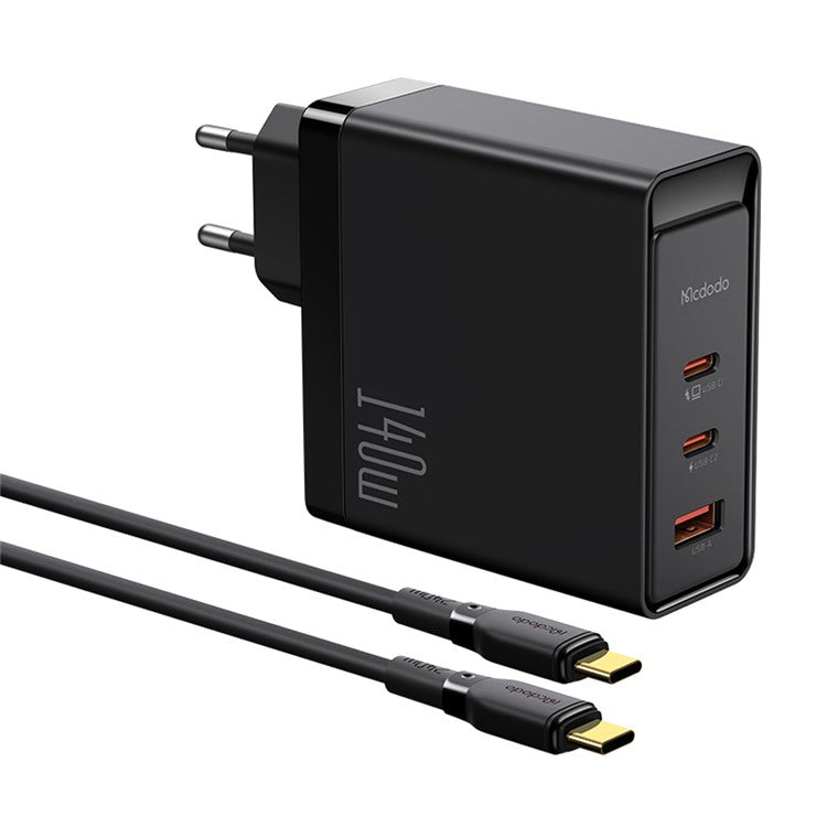 MCDODO CH-29 MDD 140W GaN 5 3 Ports Type-C to Type-C Charger Fast Charging Phone Wall Charger Adapter - EU Plug