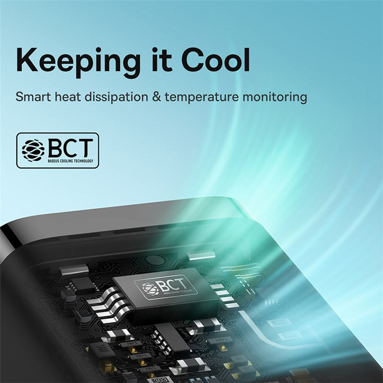 BASEUS GaN5 Mini Fast Charger Type-C 30W Portable Wall Charger Adapter for iPhone, iPad, AirPods (EU Plug) - Black