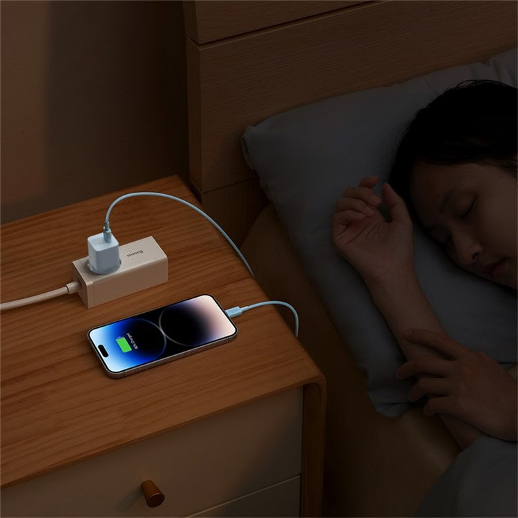 BASEUS 20W GaN5 Fast Charger Portable Type-C Port Wall Charging Adapter (Mini), EU Plug - Blue