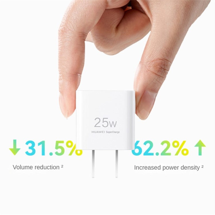 HUAWEI P0011 Mini Super Fast Charger (Max 25W) USB-C Portable Charger Adapter with Type-C to Type-C Cable (CN Plug)