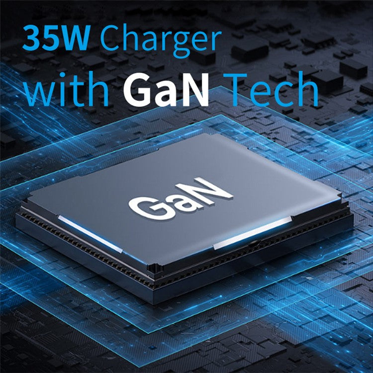 NORTHJO NOGAN3502 GaN Wall Charger PD 35W Dual Type-C PPS Fast Charging Adapter - White / EU Plug