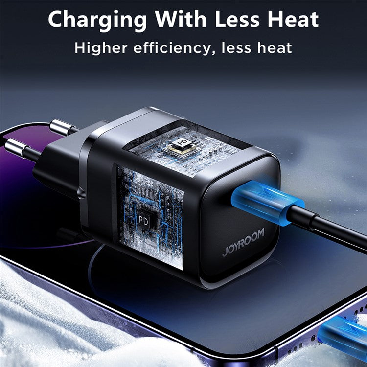 JOYROOM JR-TCF07 Speed Series EU Plug PD 30W Phone Fast Charge Plastic Adapter Single Type-C Wall Charger