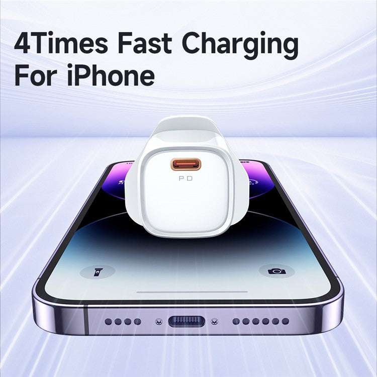 MCDODO Nano Series PD 20W Phone Fast Charging Adapter Singe Type-C Port Wall Charger - White / UK Plug