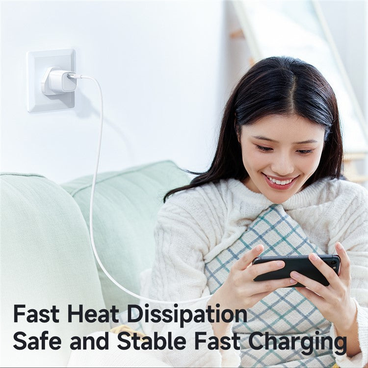 MCDODO Nano Series PD 20W Phone Fast Charging Adapter Singe Type-C Port Wall Charger - White / UK Plug