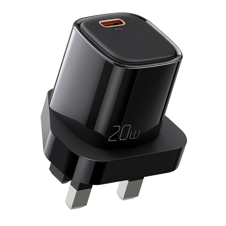 MCDODO Nano Series PD 20W Phone Fast Charging Adapter Singe Type-C Port Wall Charger - Black / UK Plug