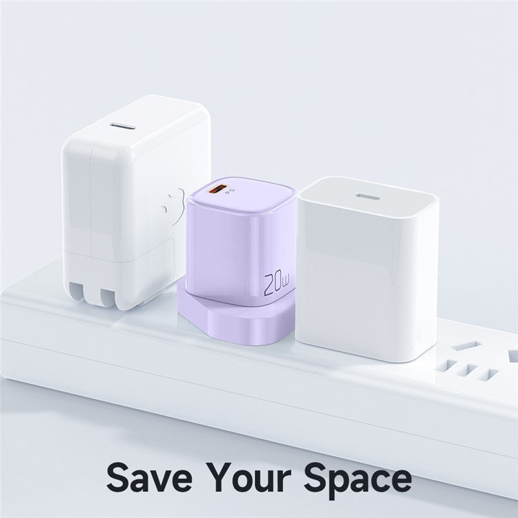 MCDODO Nano Series PD 20W Phone Fast Charging Adapter Singe Type-C Port Wall Charger - Purple / UK Plug