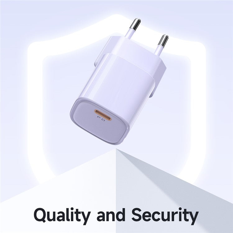 MCDODO Nano Series PD 20W Phone Fast Charging Adapter Singe Type-C Port Wall Charger - White / EU Plug