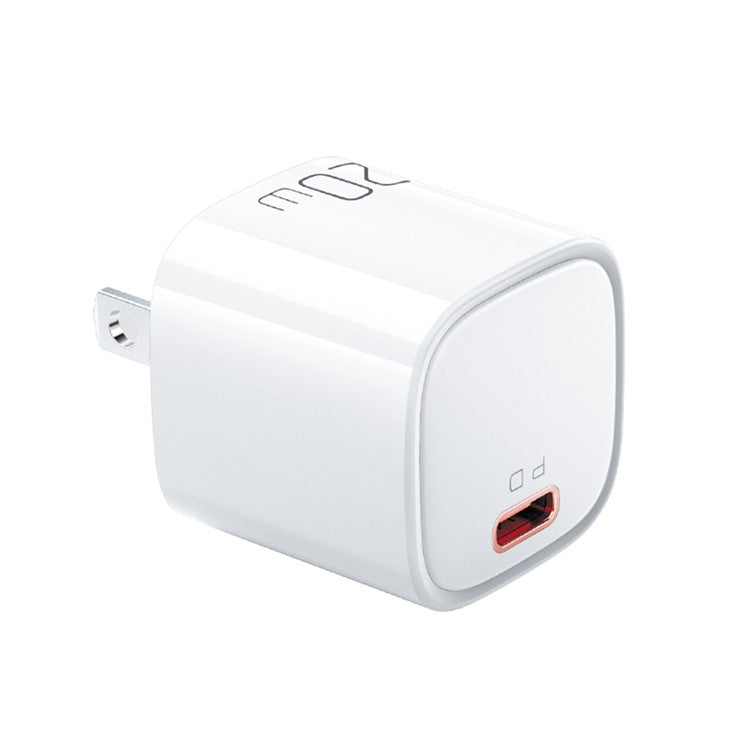 MCDODO Nano Series PD 20W Phone Fast Charging Adapter Singe Type-C Port Wall Charger - White / US Plug