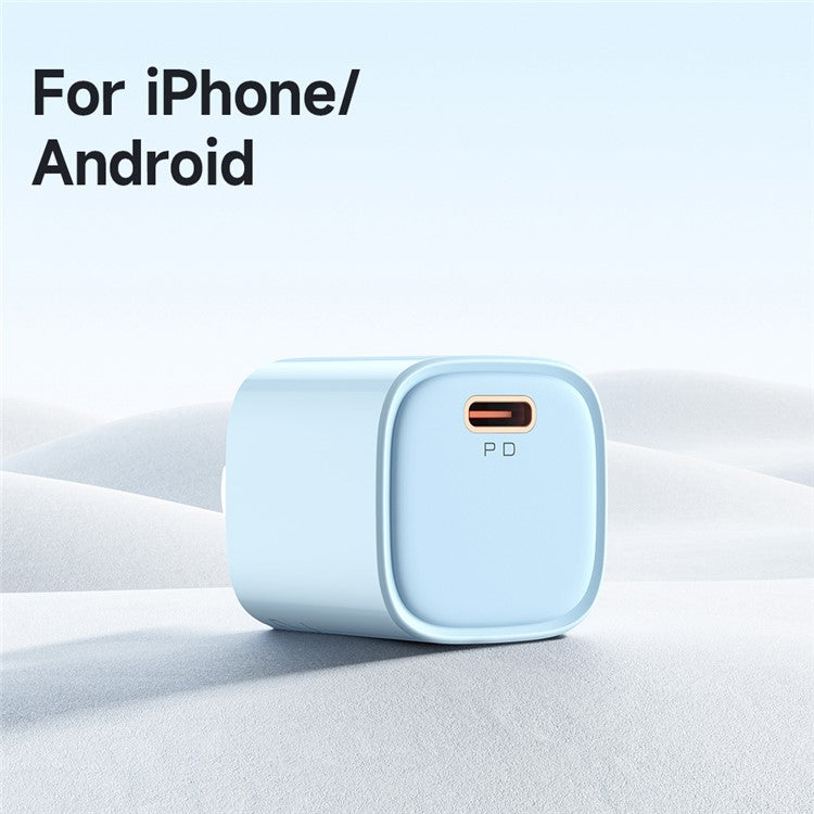 MCDODO Nano Series PD 20W Phone Fast Charging Adapter Singe Type-C Port Wall Charger - Blue / US Plug