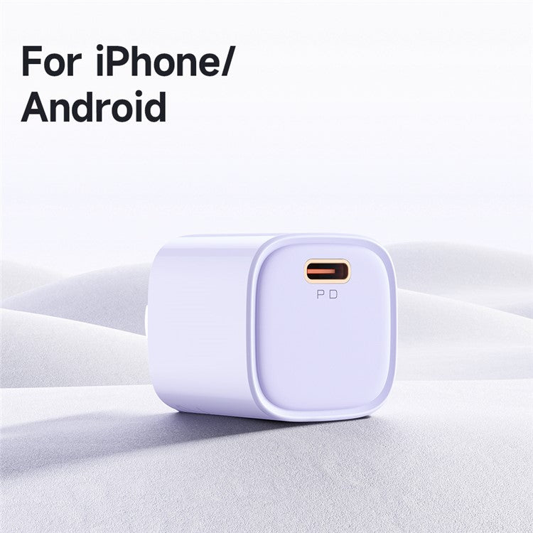 MCDODO Nano Series PD 20W Phone Fast Charging Adapter Singe Type-C Port Wall Charger - Purple / US Plug