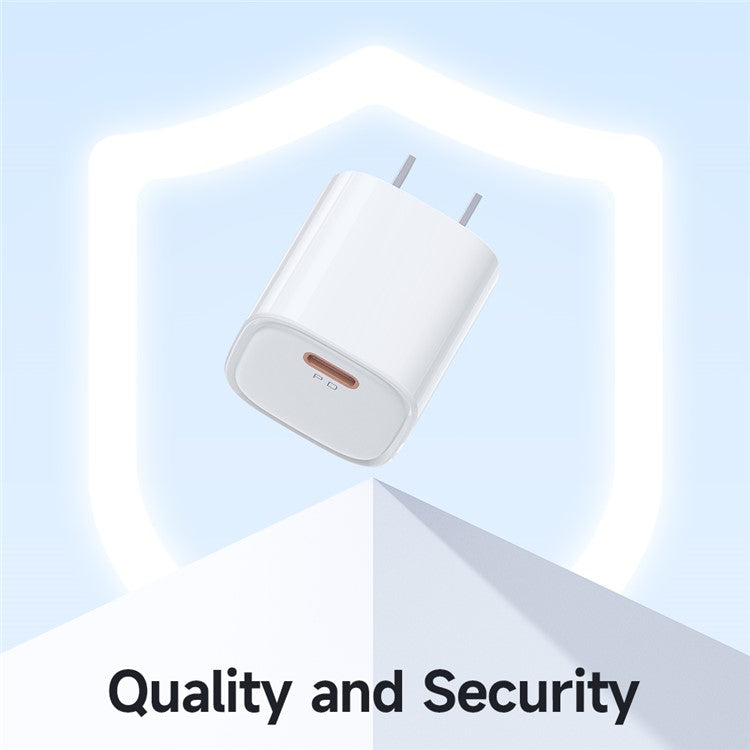 MCDODO Nano Series PD 20W Phone Fast Charging Adapter Singe Type-C Port Wall Charger - White / CN Plug