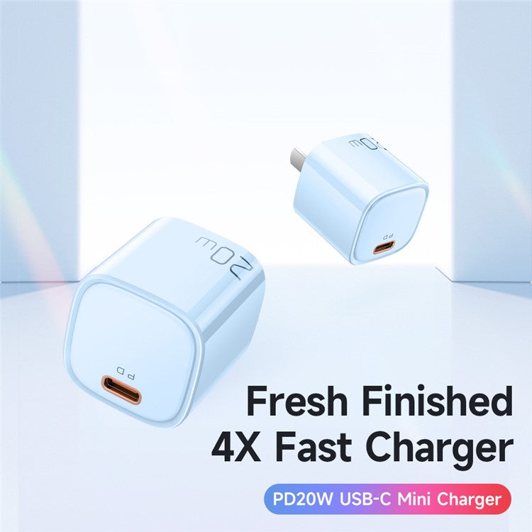 MCDODO Nano Series PD 20W Phone Fast Charging Adapter Singe Type-C Port Wall Charger - Blue / CN Plug