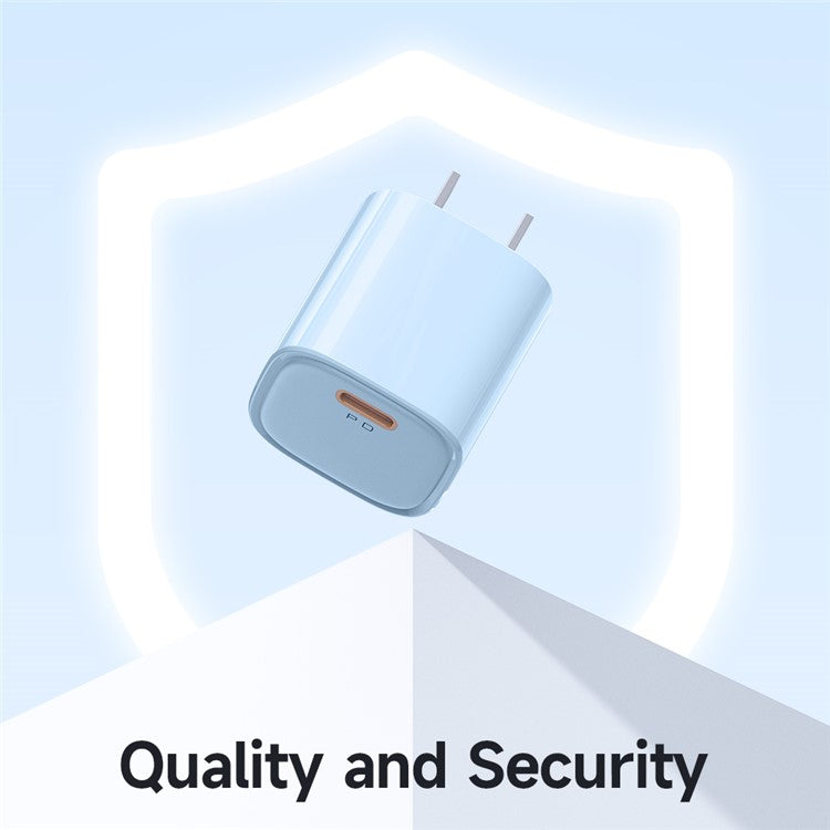 MCDODO Nano Series PD 20W Phone Fast Charging Adapter Singe Type-C Port Wall Charger - Blue / CN Plug