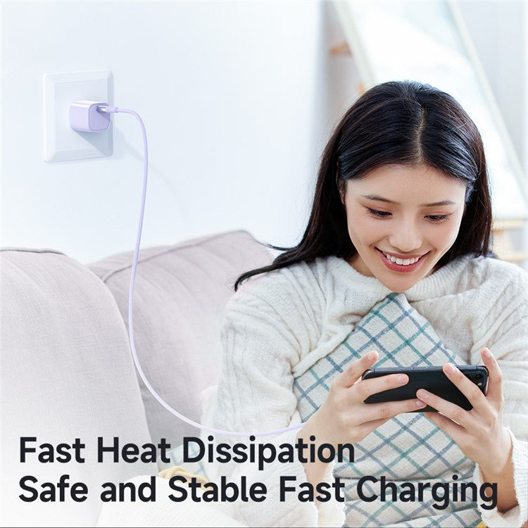 MCDODO Nano Series PD 20W Phone Fast Charging Adapter Singe Type-C Port Wall Charger - Purple / CN Plug