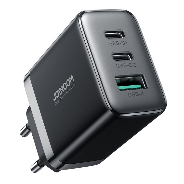JOYROOM TCF10 32W 1 USB + 2 Type-C Fast Charging Adapter 3-port Wall Charger, EU Plug