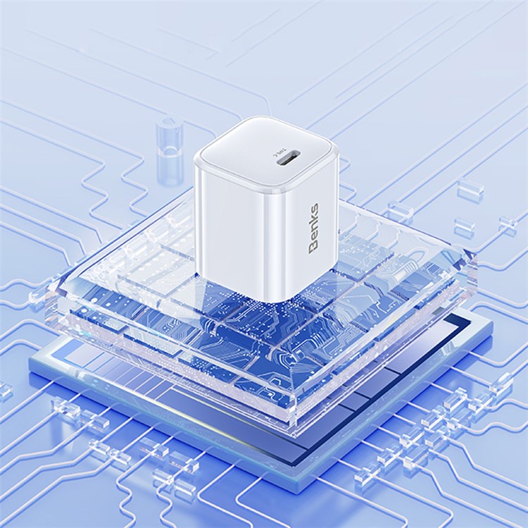 BENKS PA53 Portable 30W Fast Charging Block Type-C Single Port GaN Wall Charger, CN Plug