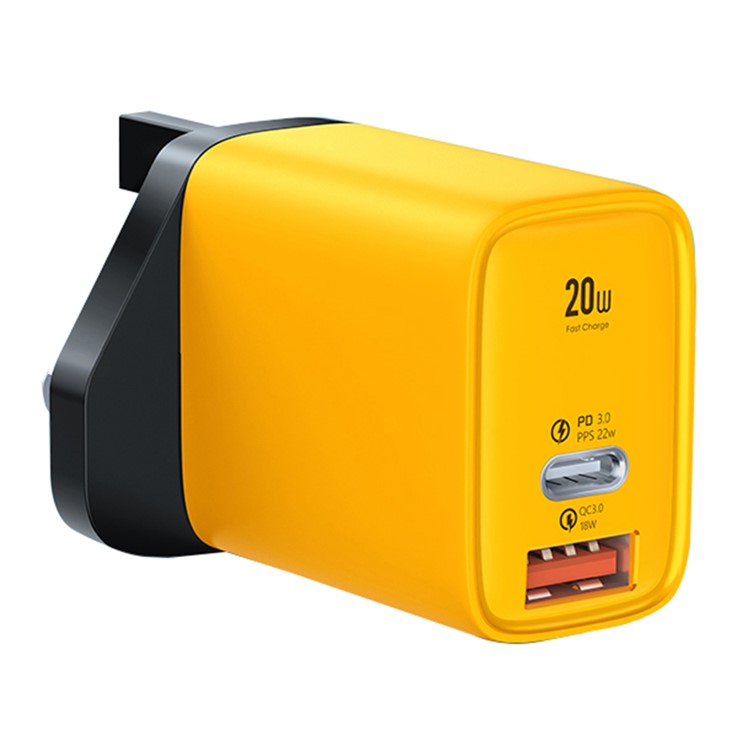 XUNDD XDCH-052 PD 20W Type-C + QC 3.0 USB Fast Charger Mini Wall Charging Block - UK Plug