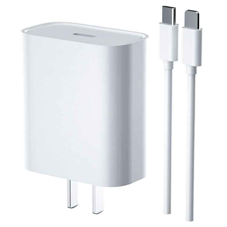 ZUZG USB-C PD 20W Fast Charging Power Adapter with 1m Type-C to iP Cable, Portable Wall Charger Block