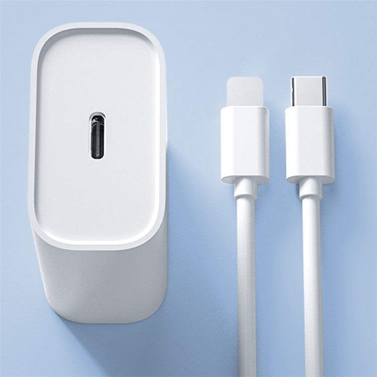 ZUZG USB-C PD 20W Fast Charging Power Adapter with 1m Type-C to iP Cable, Portable Wall Charger Block