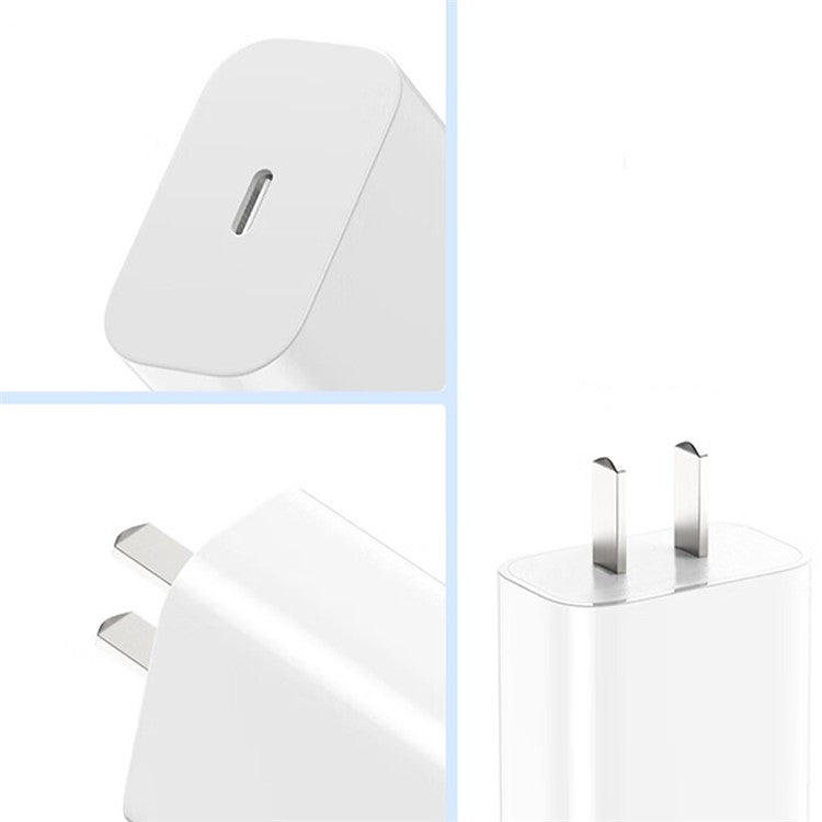 ZUZG USB-C PD 20W Fast Charging Power Adapter with 1m Type-C to iP Cable, Portable Wall Charger Block