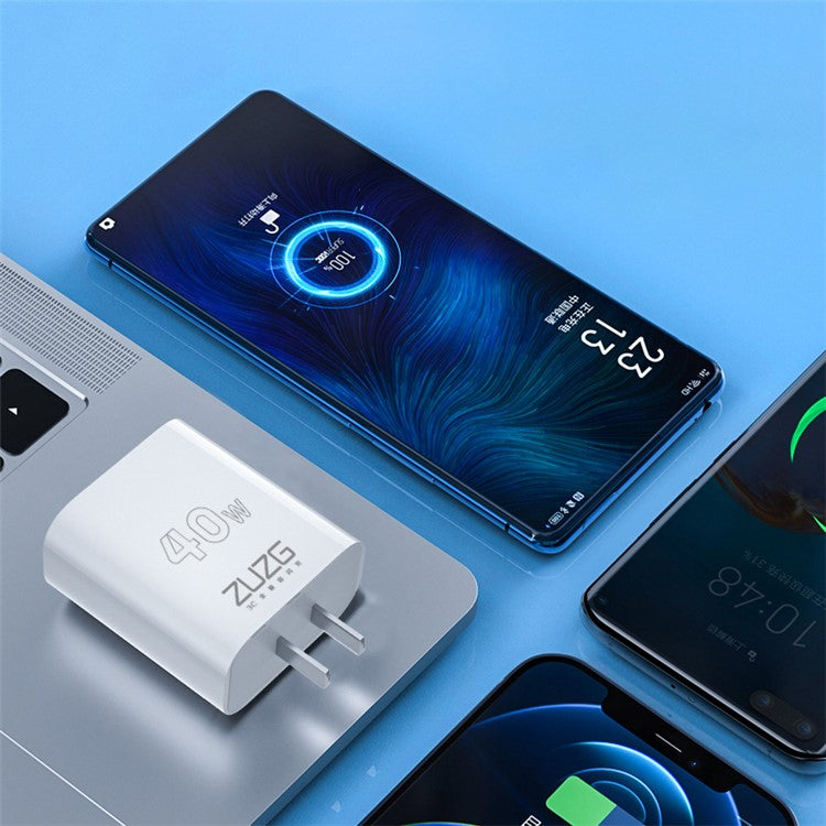 ZUZG Fast Charging Wall Charger Portable Travel Power Charger Adapter Set with 1m Type-C Cable (3C)