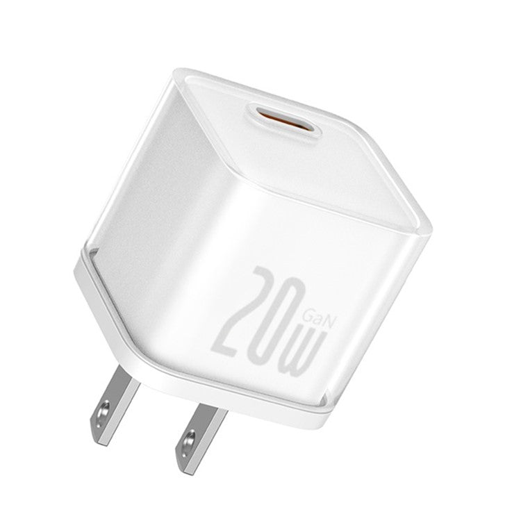 BASEUS GaN5S PD 20W Fast Charging Block Type-C Single Port Power Adapter - White