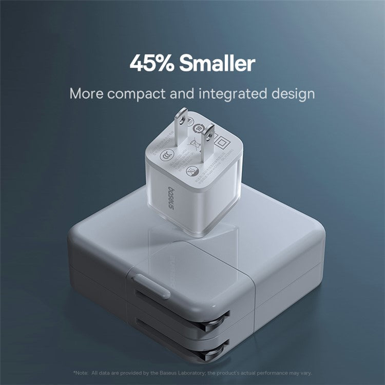 BASEUS GaN5S PD 20W Fast Charging Block Type-C Single Port Power Adapter - White