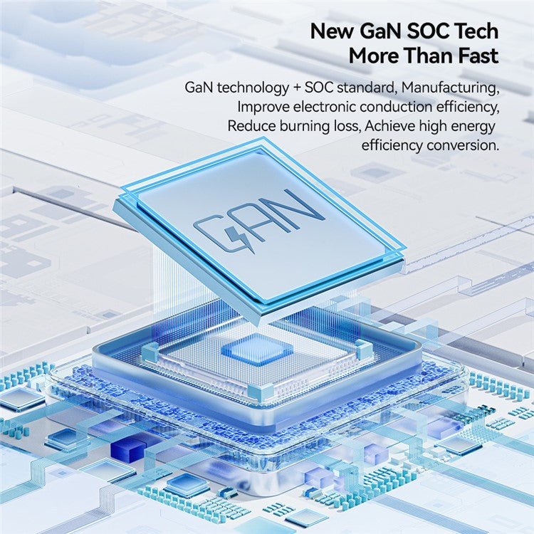 ESSAGER JT-G67TC2U1 67W GaN Travel Charger Adapter 2 Type-C+USB-A Wall Charger Block - White / UK Plug