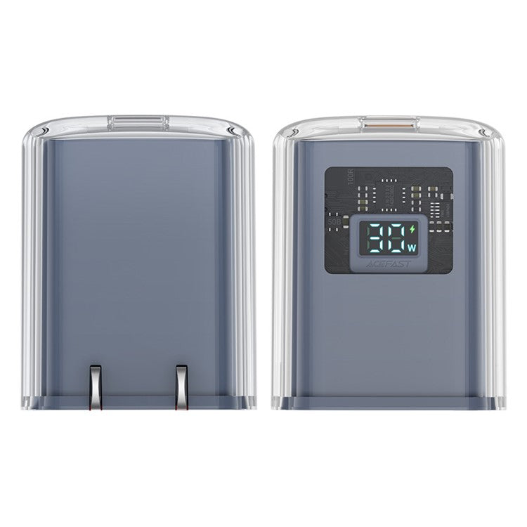 ACEFAST A5 Crystal Series PD 30W GaN Wall Charger Type-C Phone Fast Charge Adapter - Grey / CN Plug