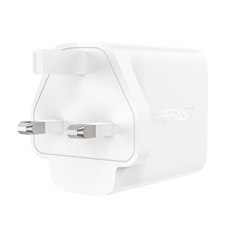 ACEFAST A44 PD 65W Wall Charger 2 Type-C + 1 USB-A GaN Phone Charging Adapter, UK Plug - White