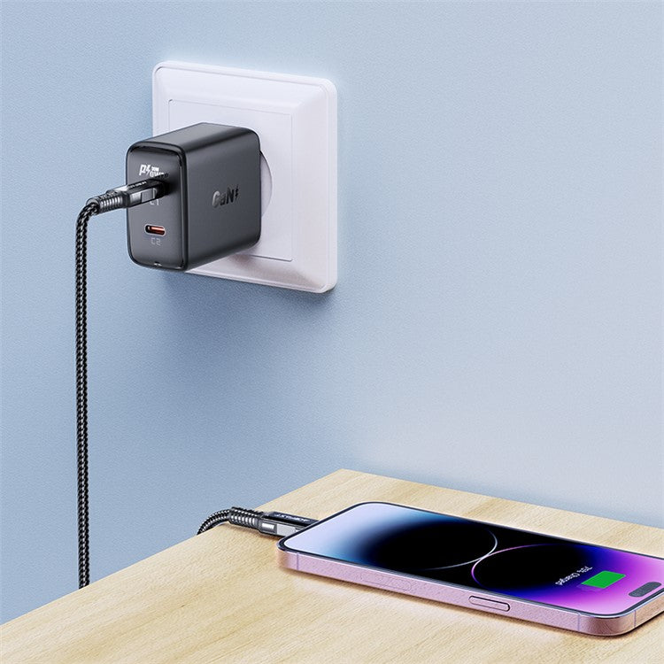 ACEFAST A51 PD 35W Wall Charger Dual Type-C GaN Phone Charging Adapter, US Plug