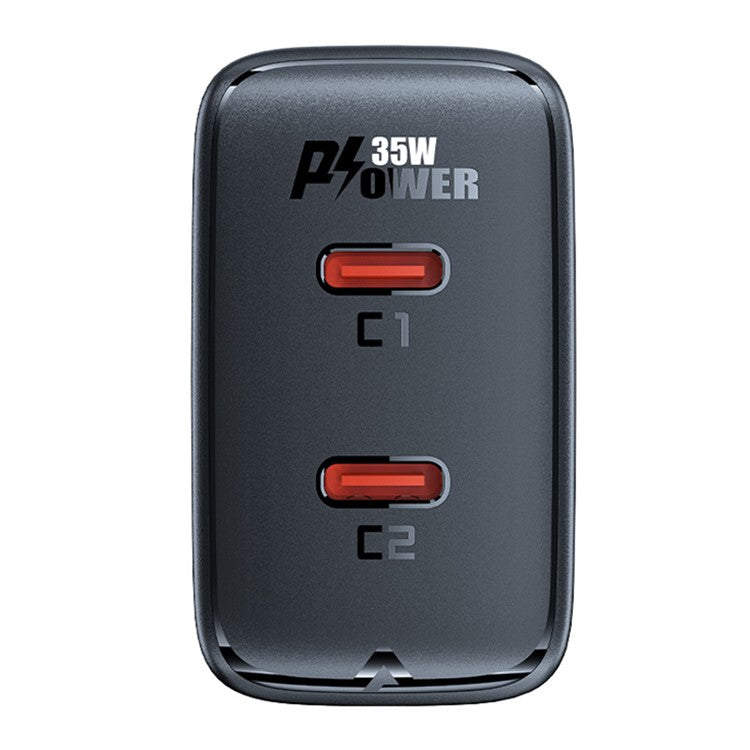 ACEFAST A49 PD 35W GaN Wall Charger Dual Type-C Phone Fast Charging Adapter, EU Plug