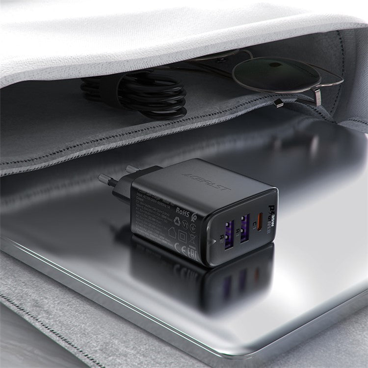 ACEFAST A57 PD 35W GaN Tech Charger 2 USB + Type-C Ports Fast Charger Block Wall Charger - EU Plug
