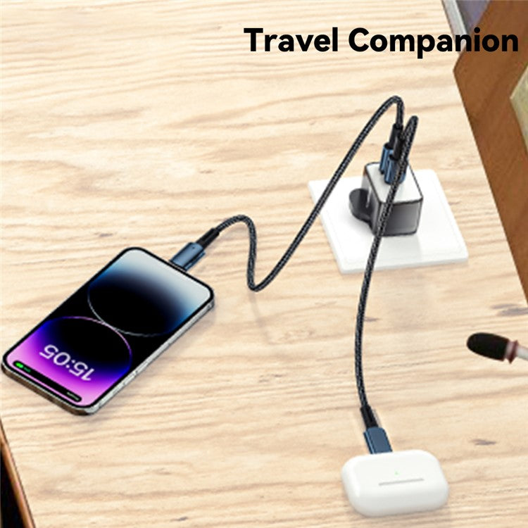 ESSAGER PD 33W Fast Charging Wall Charger USB-A + Type-C Travel GaN Adapter - UK Plug / Black
