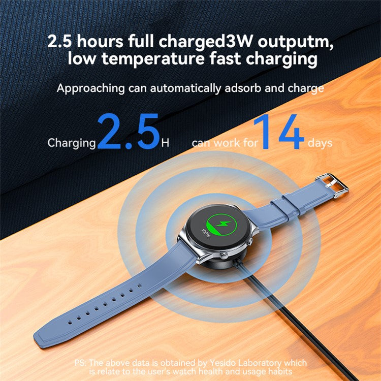 YESIDO CA161 For Samsung Galaxy Watch 5 40mm Universal Smart Watch Wireless Charger with 1m USB Cable