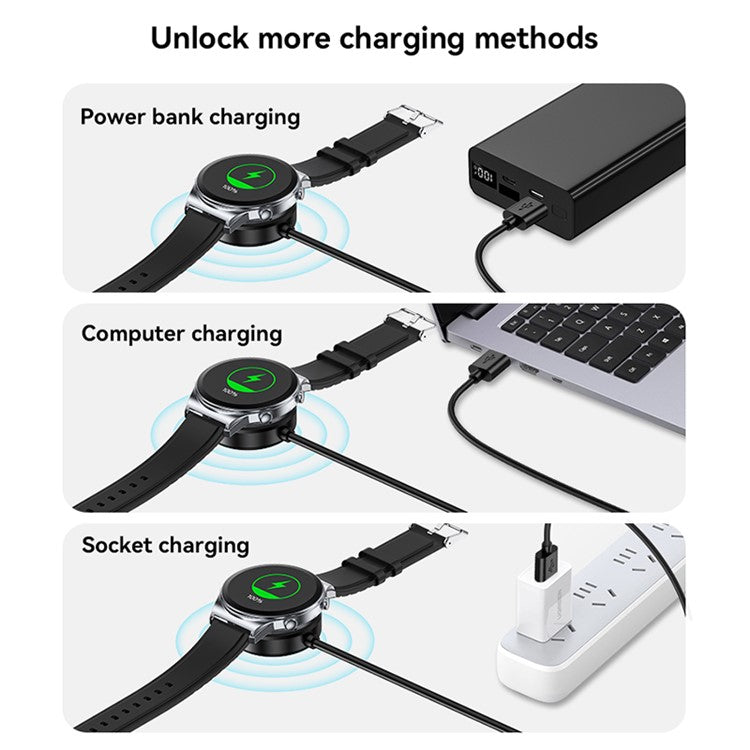 YESIDO CA161 For Samsung Galaxy Watch 5 40mm Universal Smart Watch Wireless Charger with 1m USB Cable