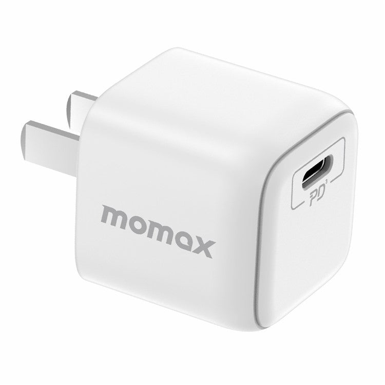 MOMAX CN Standard Adapter Plug PD 20W Wall Charger with Type-C Port - White