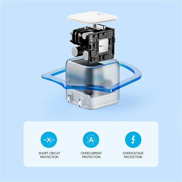 MOMAX CN Standard Adapter Plug PD 20W Wall Charger with Type-C Port - White